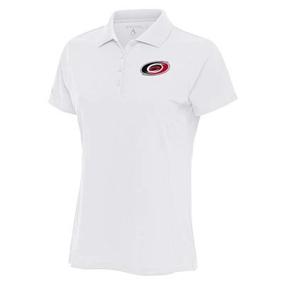 Women's Antigua White Carolina Hurricanes Team Logo Legacy Pique Polo