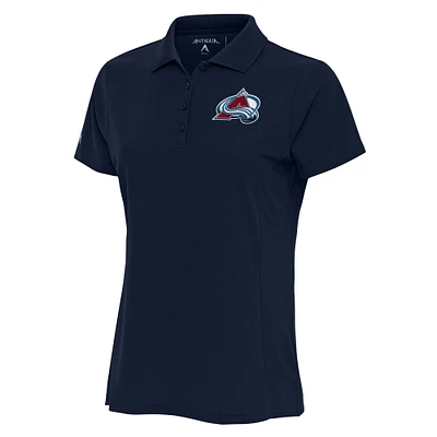 Women's Antigua Navy Colorado Avalanche Team Logo Legacy Pique Polo