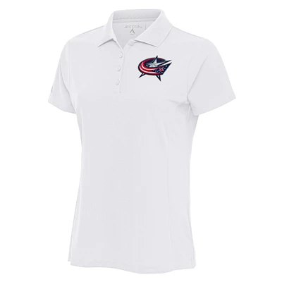 Women's Antigua Columbus Blue Jackets Team Logo Legacy Pique Polo