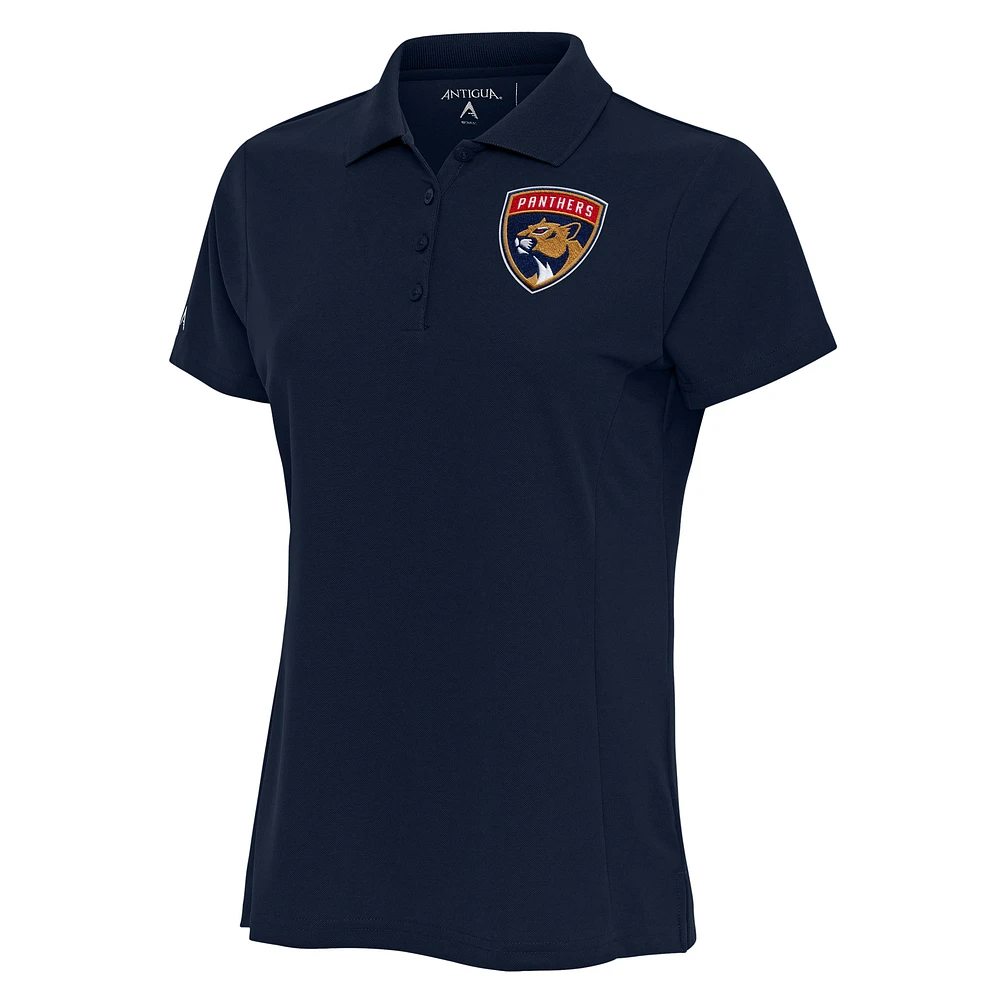 Women's Antigua Navy Florida Panthers Team Logo Legacy Pique Polo