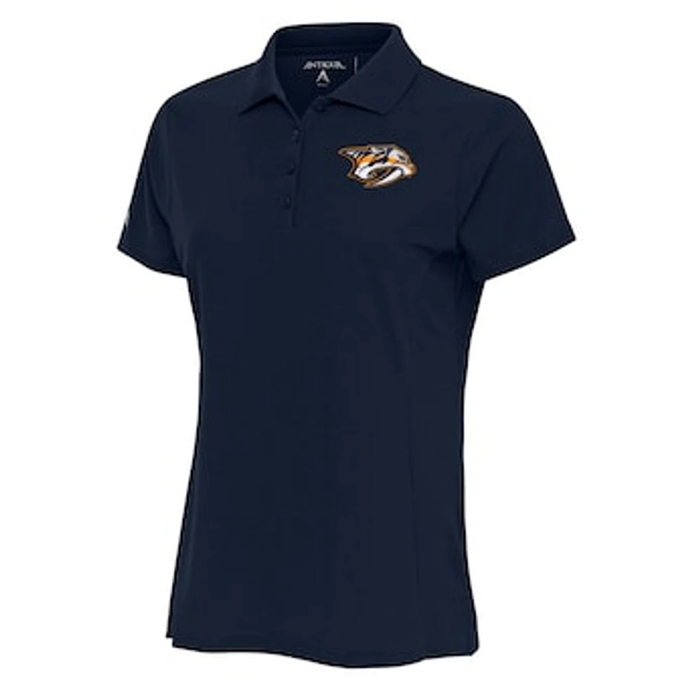 Women's Antigua Navy Nashville Predators Team Logo Legacy Pique Polo