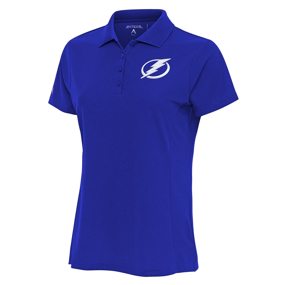 Women's Antigua Royal Tampa Bay Lightning Team Logo Legacy Pique Polo