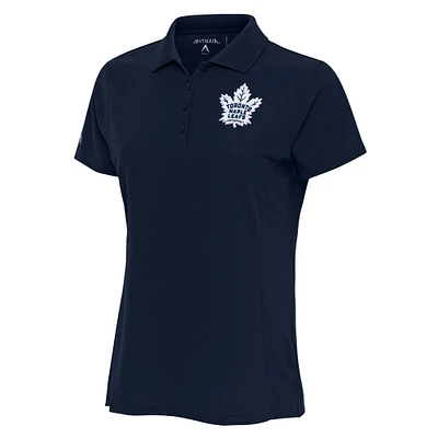 Women's Antigua Navy Toronto Maple Leafs Team Logo Legacy Pique Polo