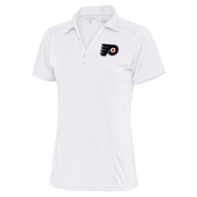 Women's Antigua White Philadelphia Flyers Team Logo Tribute Polo