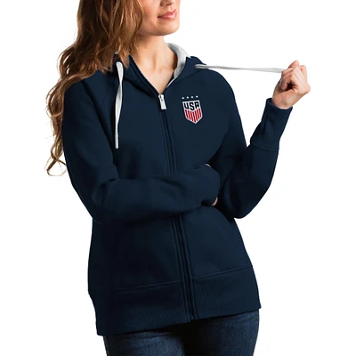 Women's Antigua Navy USWNT Victory Full-Zip Hoodie