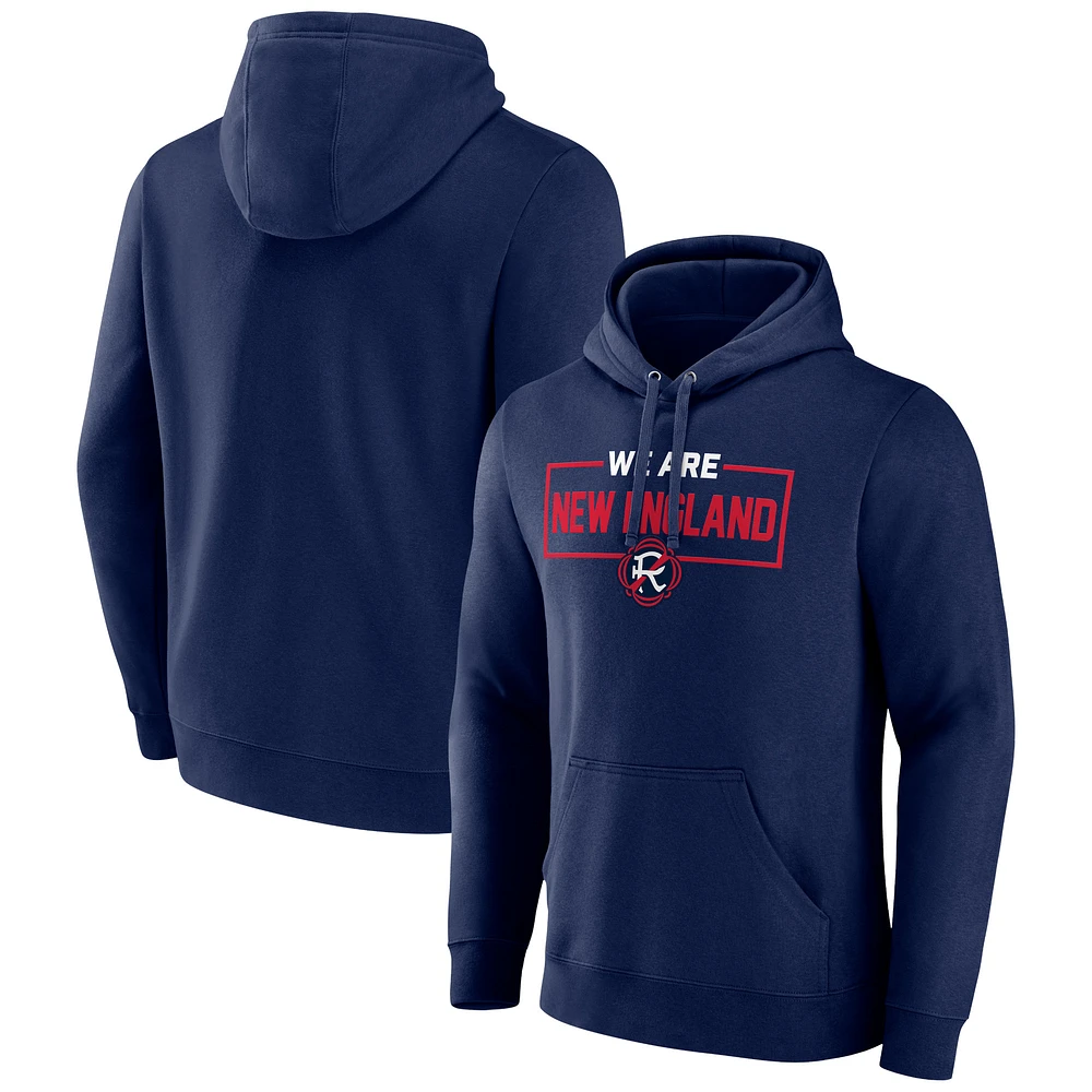 Men's Navy New England Revolution We Are Logo Pullover Hoodie