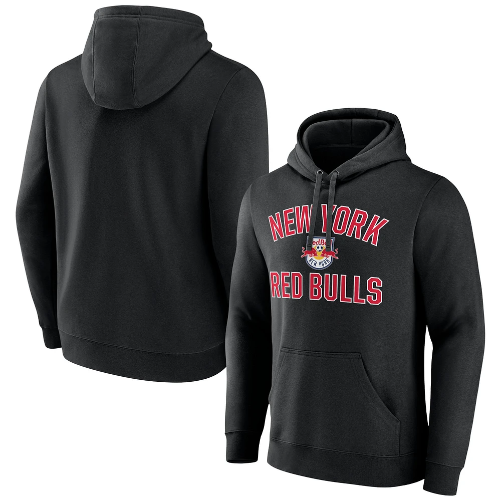 Men's Black New York Red Bulls Victory Arch Pullover Hoodie