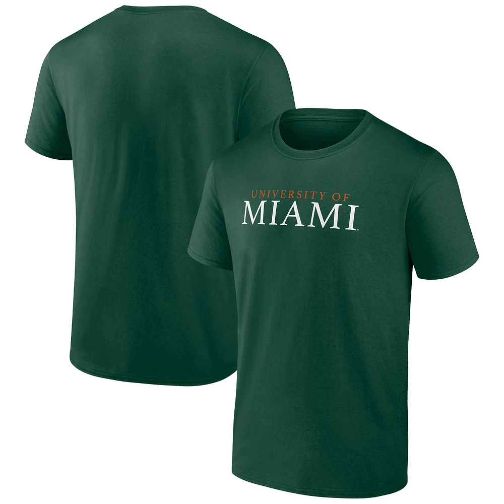 Men's Green Miami Hurricanes University T-Shirt