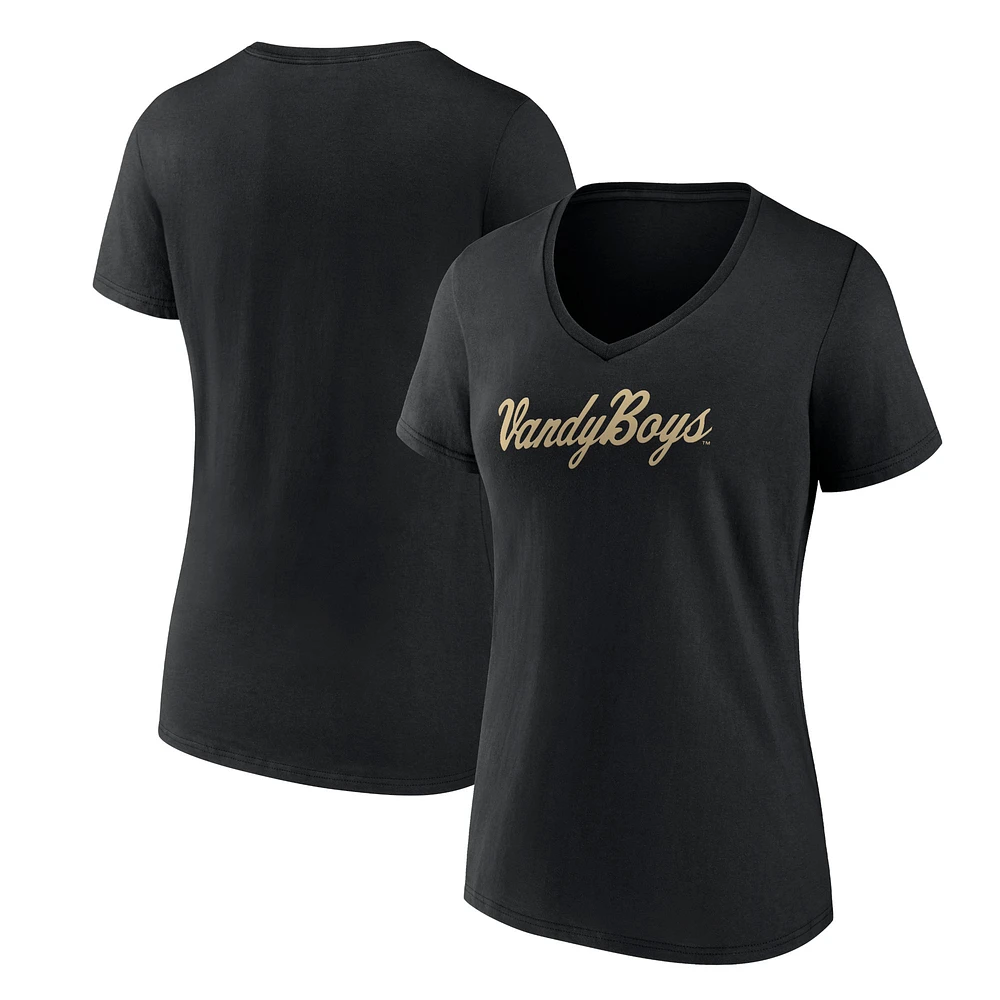 Women's Black Vanderbilt Commodores Vandy Boys V-Neck T-Shirt