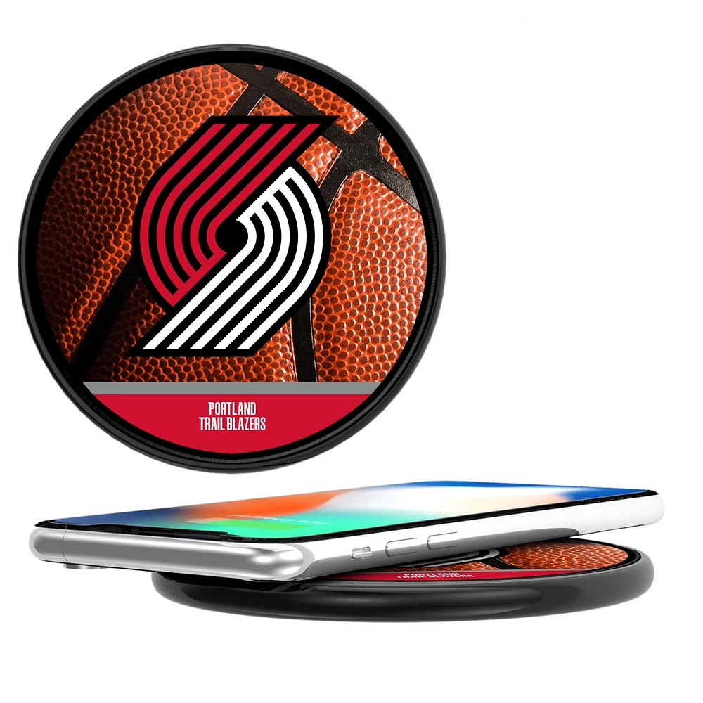 Portland Trail Blazers Basketball Design 10-Watt Wireless Phone Charger