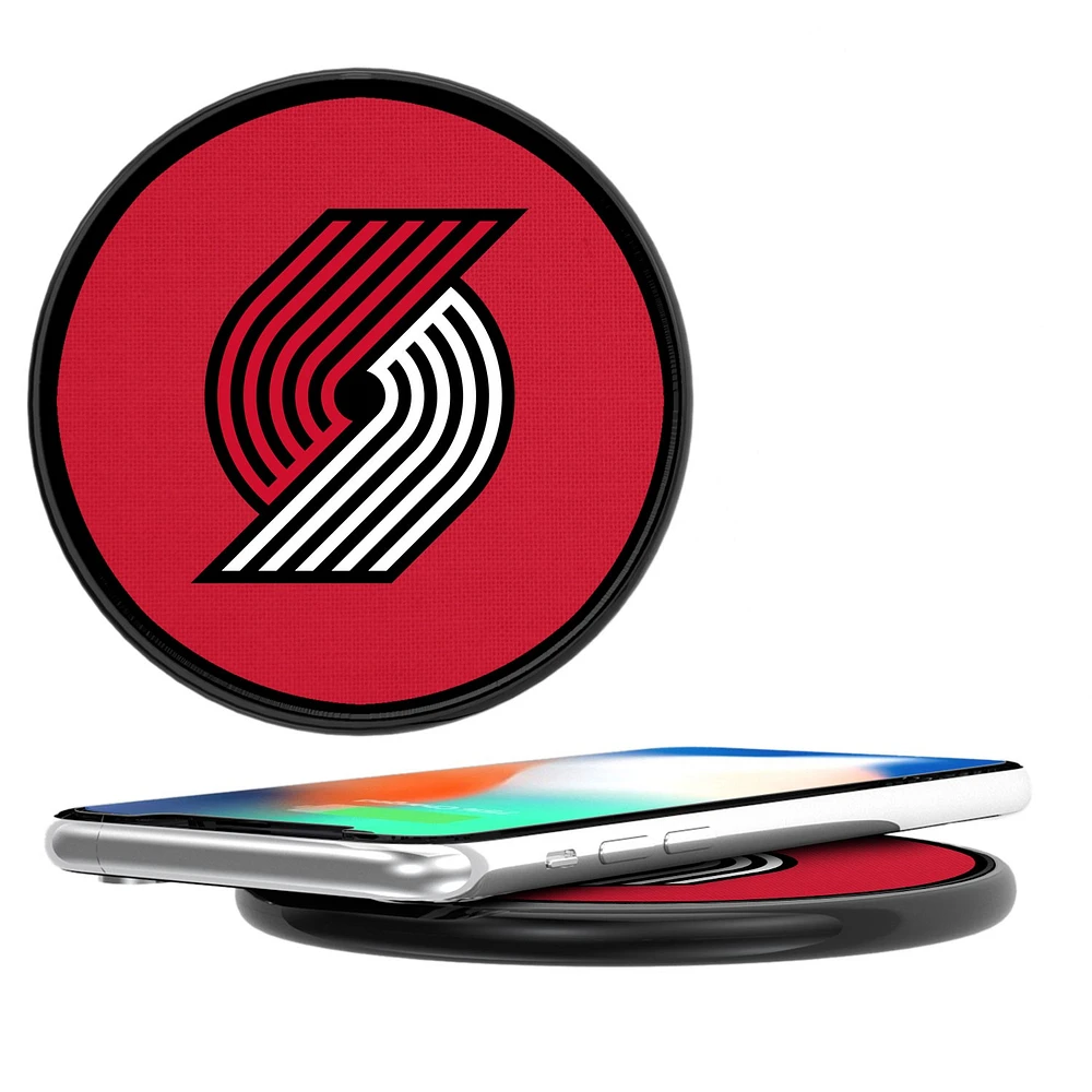 Portland Trail Blazers Solid Design 10-Watt Wireless Phone Charger