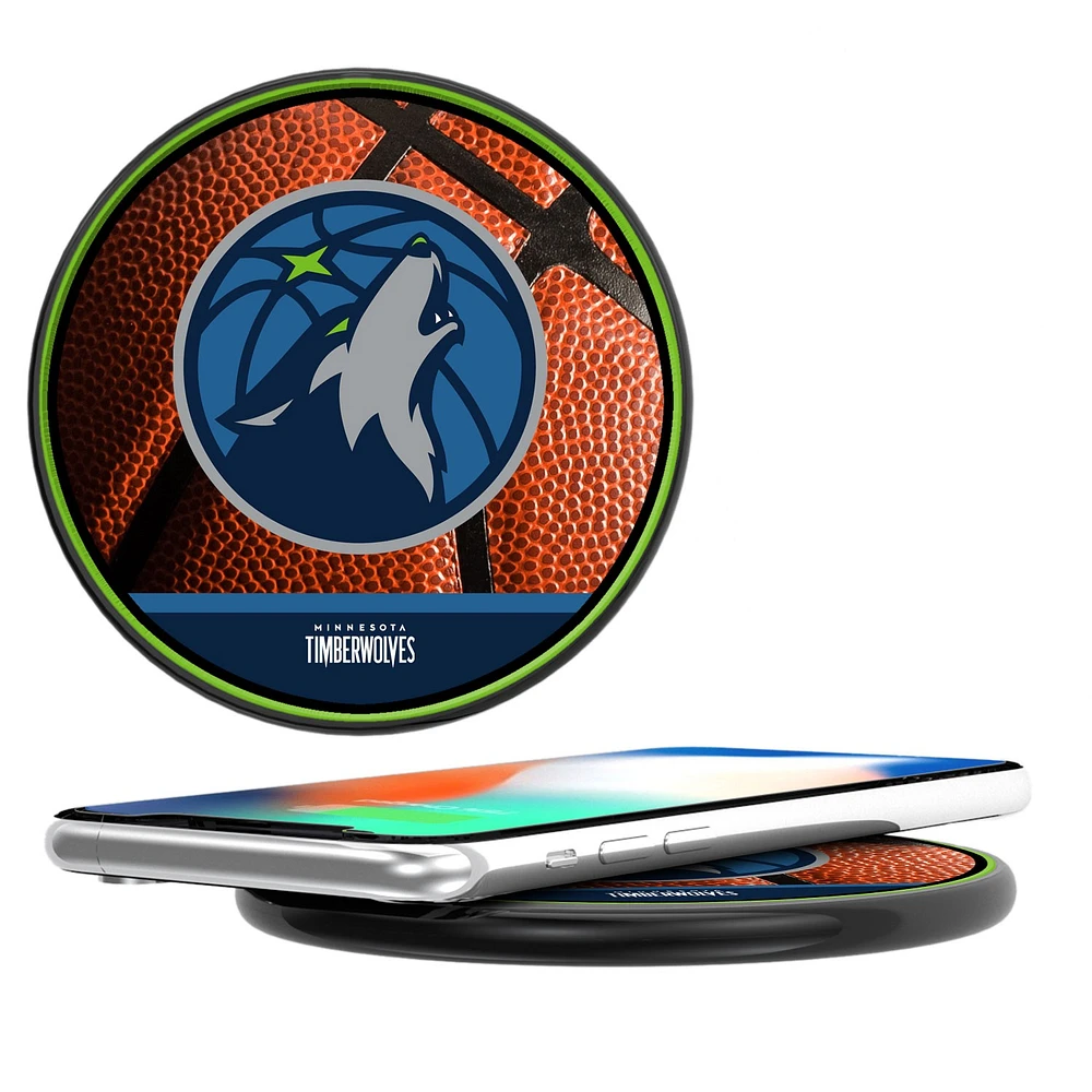 Minnesota Timberwolves Basketball Design 10-Watt Wireless Phone Charger