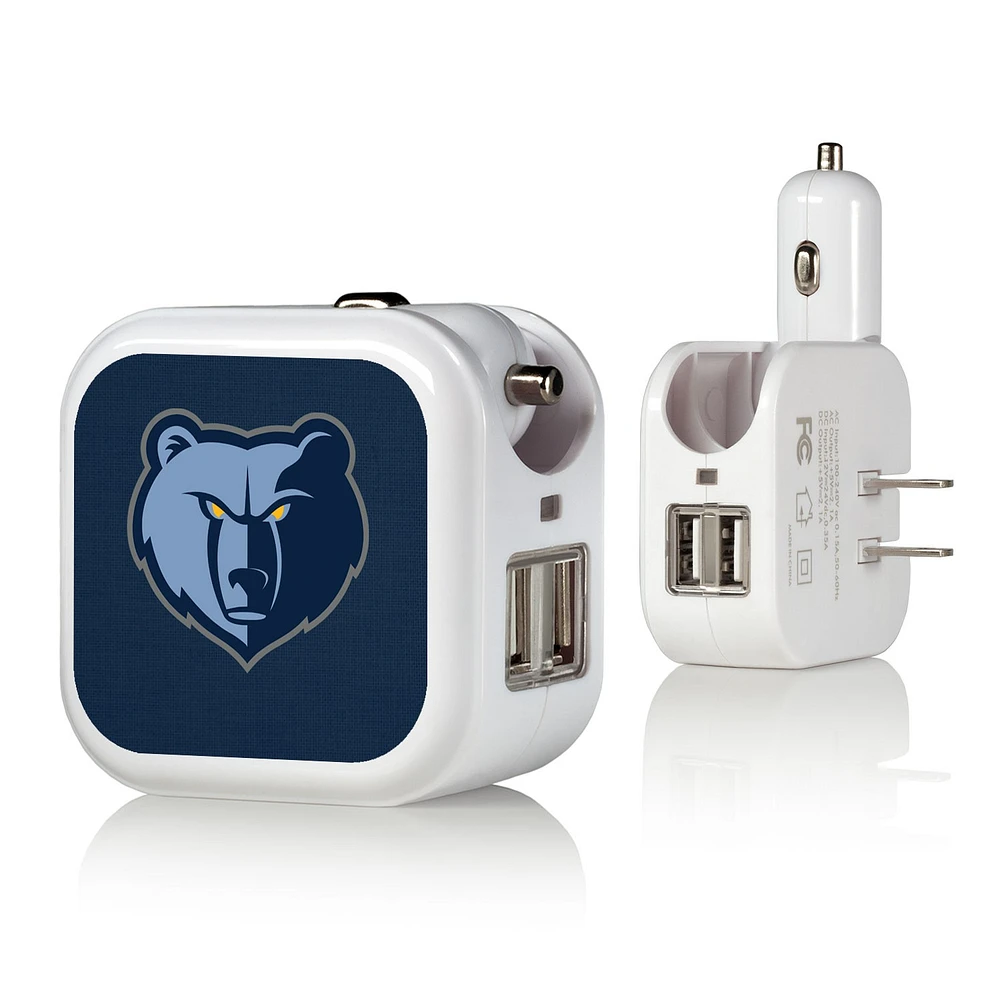Memphis Grizzlies Solid Design USB Charger