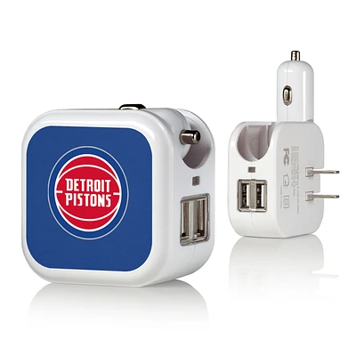 Detroit Pistons Solid Design USB Charger