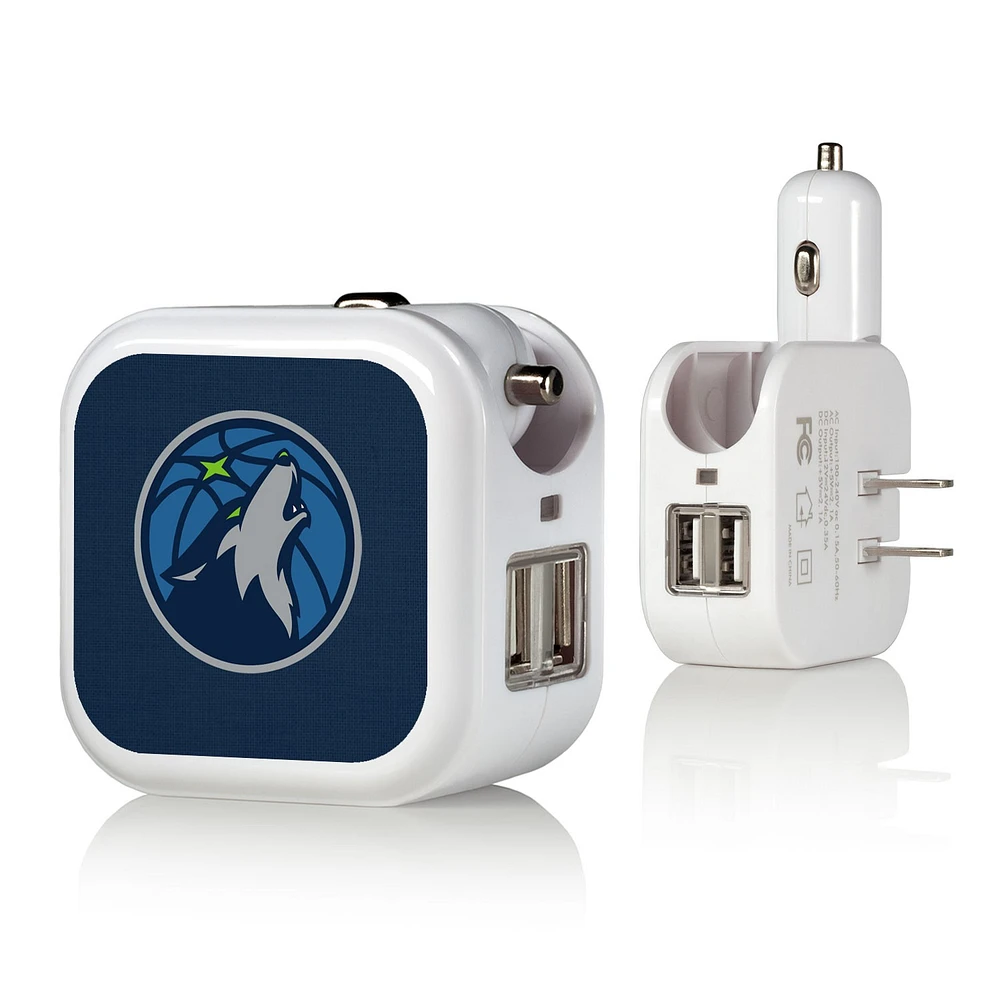 Minnesota Timberwolves Solid Design USB Charger