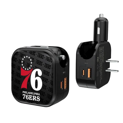 Philadelphia 76ers Text Design USB Charger