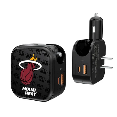 Miami Heat Text Design USB Charger