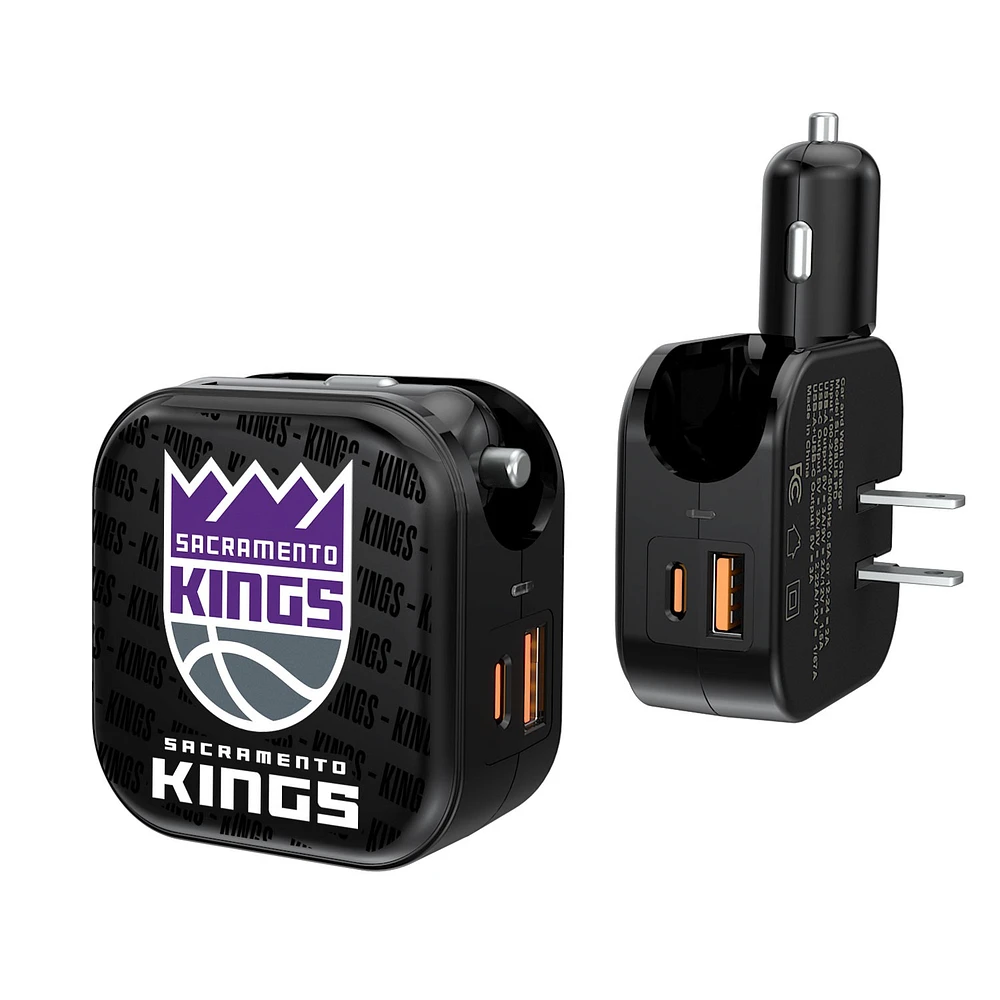 Sacramento Kings Text Design USB Charger