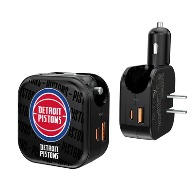 Detroit Pistons Text Design USB Charger