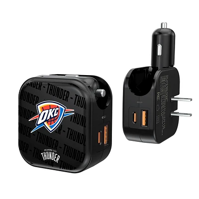 Oklahoma City Thunder Text Design USB Charger