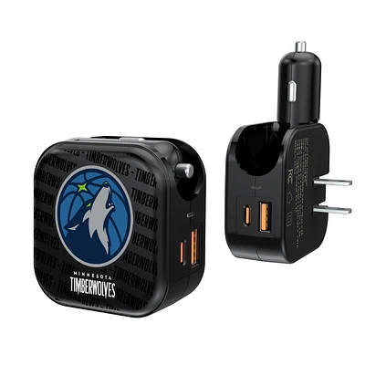 Minnesota Timberwolves Text Design USB Charger