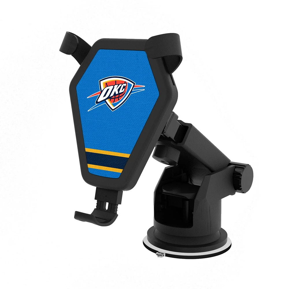 Oklahoma City Thunder Stripe Design Wireless Car Charger