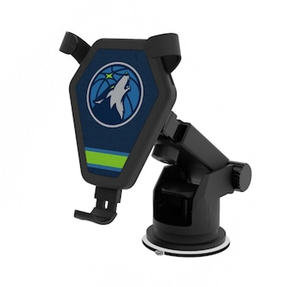 Minnesota Timberwolves Stripe Design Wireless Car Charger
