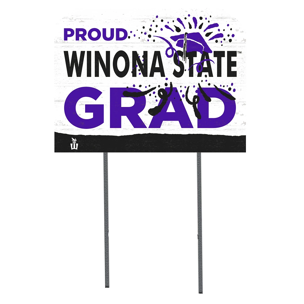 Winona State Warriors 18'' x 24'' Proud Graduate Yard Sign