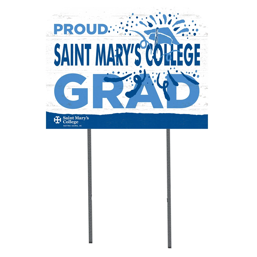 Saint Mary's Belles 18'' x 24'' Proud Graduate Yard Sign
