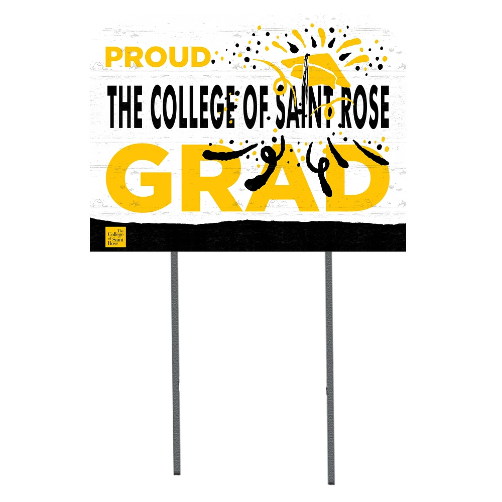 Saint Rose Golden Knights 18'' x 24'' Proud Graduate Yard Sign
