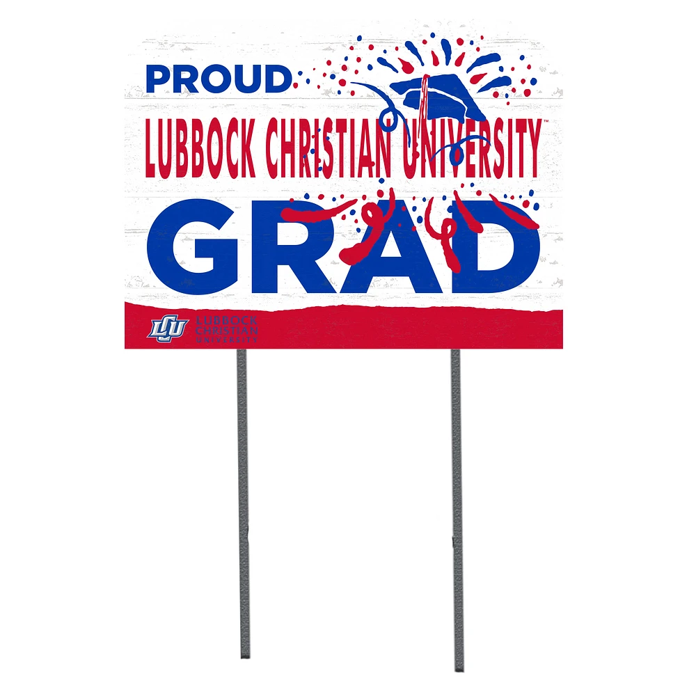 Lubbock Christian Chaparral 18'' x 24'' Proud Graduate Yard Sign