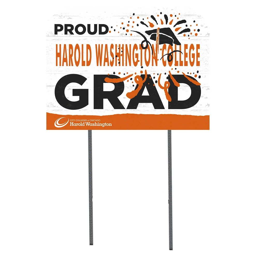 Harold Washington College Phoenix 18'' x 24'' Proud Graduate Yard Sign