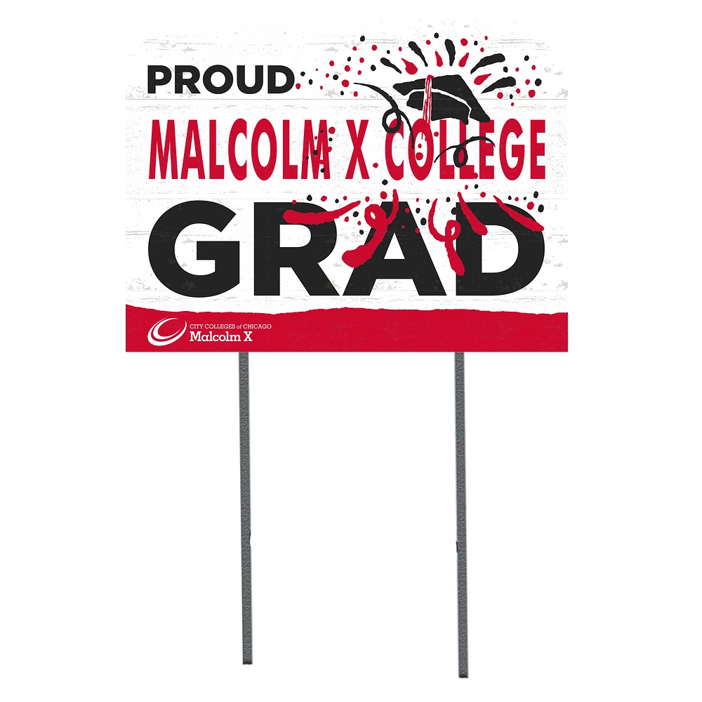 Malcolm X College Hawks 18'' x 24'' Proud Graduate Yard Sign