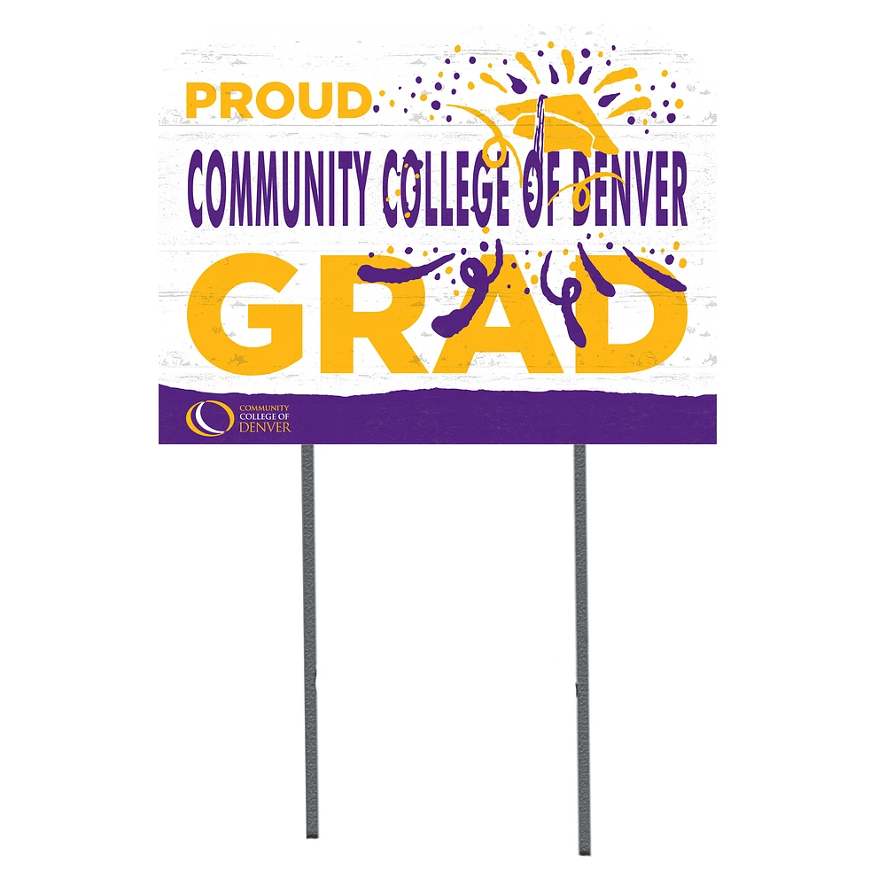 CCD CityHawks 18'' x 24'' Proud Graduate Yard Sign