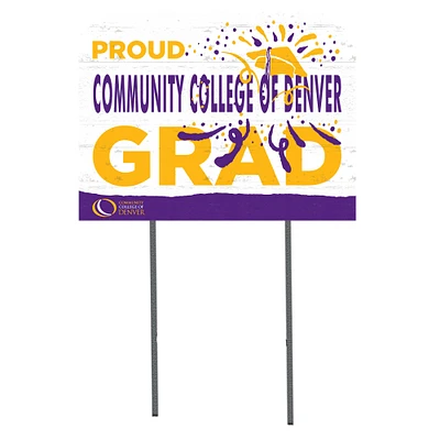 CCD CityHawks 18'' x 24'' Proud Graduate Yard Sign