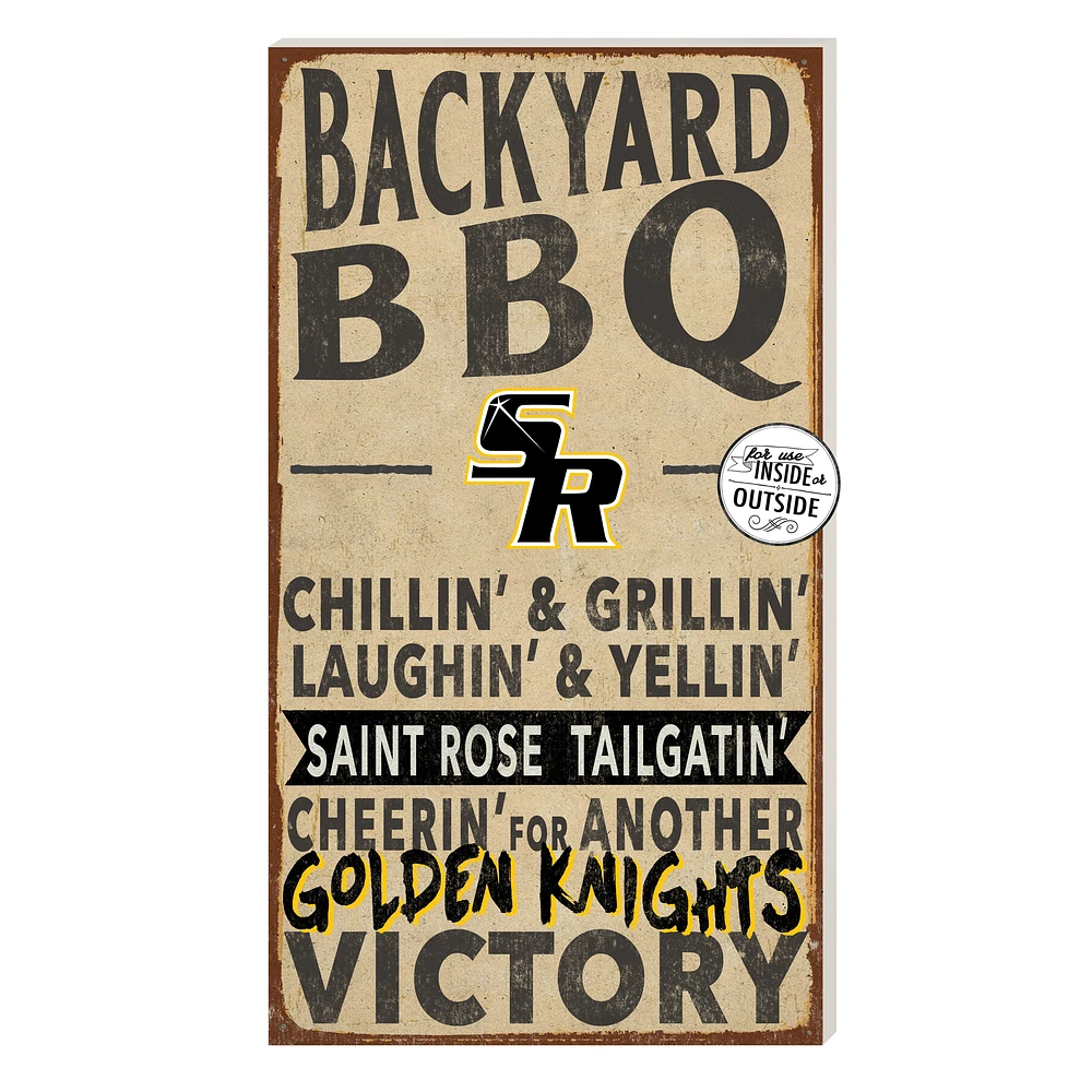 Saint Rose Golden Knights 11'' x 20'' Indoor/Outdoor BBQ Sign