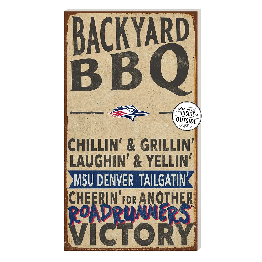 MSU Denver Roadrunners 11'' x 20'' Indoor/Outdoor BBQ Sign