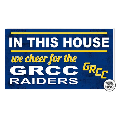 Grand Rapids Raiders 11'' x 20'' Indoor/Outdoor In This House Sign