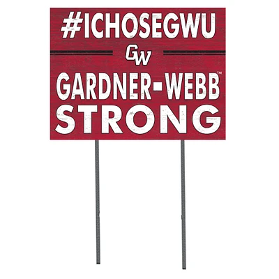 Gardner-Webb Bulldogs 18'' x 24'' I Chose Lawn Sign