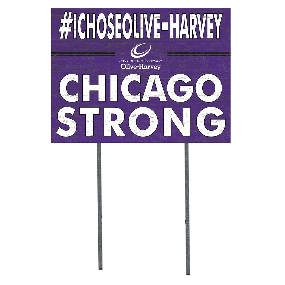 Olive-Harvey College Purple Panthers 18'' x 24'' I Chose Lawn Sign