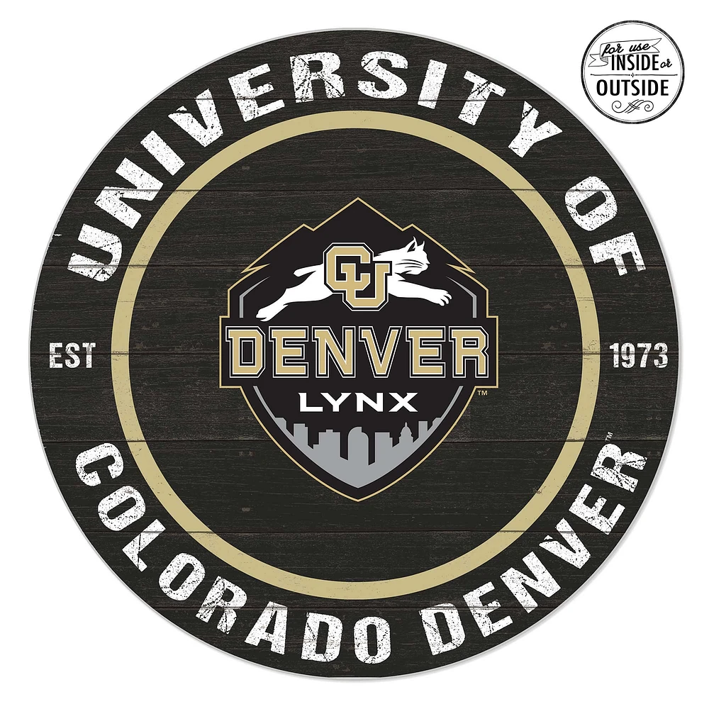 CU Denver Lynx 20'' x 20'' Indoor/Outdoor Circle Sign