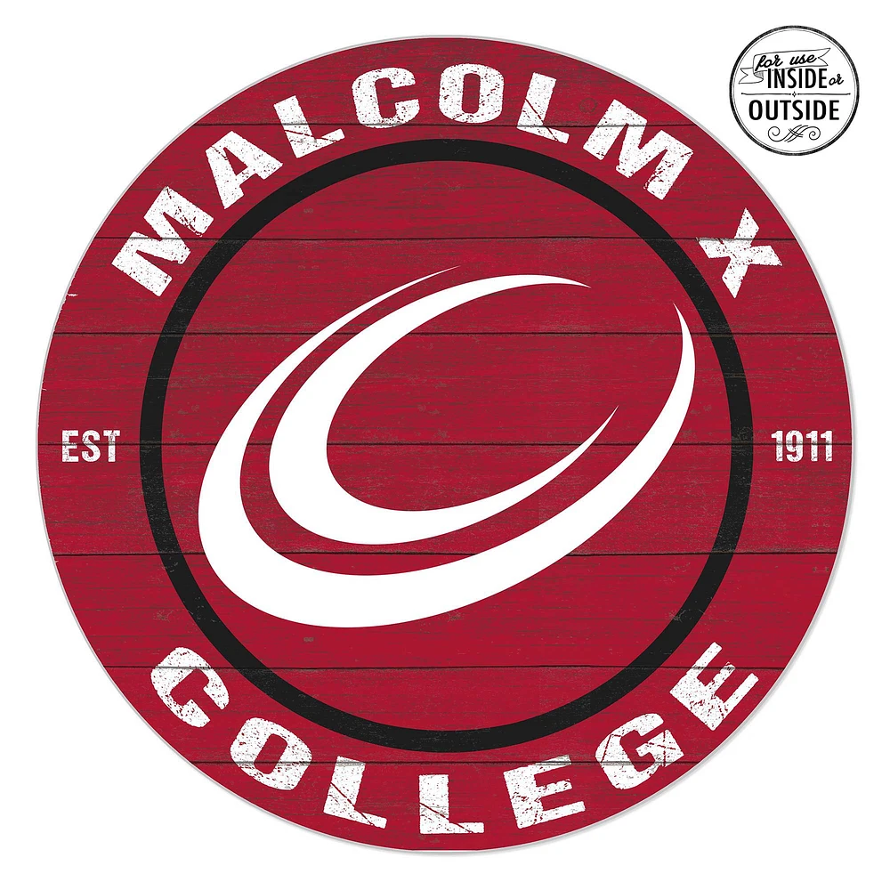 Malcolm X College Hawks 20'' x 20'' Indoor/Outdoor Circle Sign
