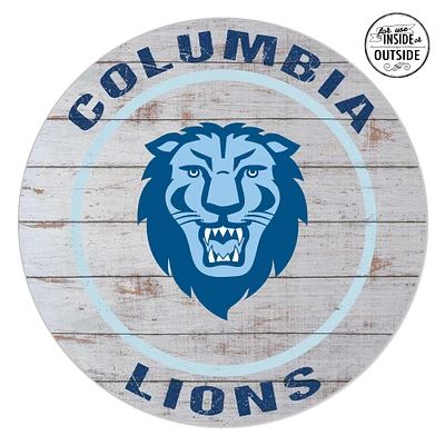 Columbia University 20'' x 20'' Indoor/Outdoor Weathered Circle Sign