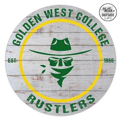 Golden West College 20'' x 20'' Indoor/Outdoor Weathered Circle Sign
