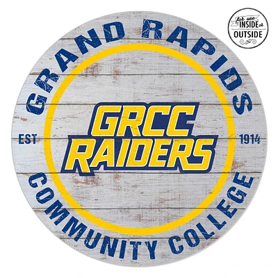 Grand Rapids Raiders 20'' x 20'' Indoor/Outdoor Weathered Circle Sign