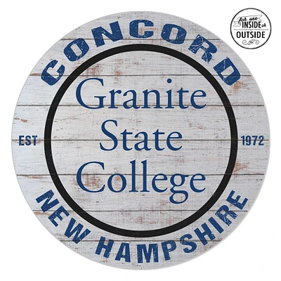 Granite State College 20'' x 20'' Indoor/Outdoor Weathered Circle Sign