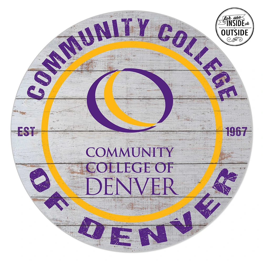 CCD CityHawks 20'' x 20'' Indoor/Outdoor Weathered Circle Sign