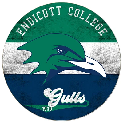 Endicott College 20'' x 20'' Retro Logo Circle Sign
