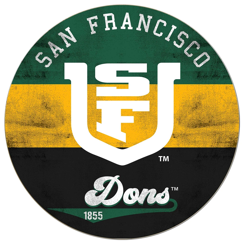 San Francisco Dons 20'' x 20'' Retro Logo Circle Sign