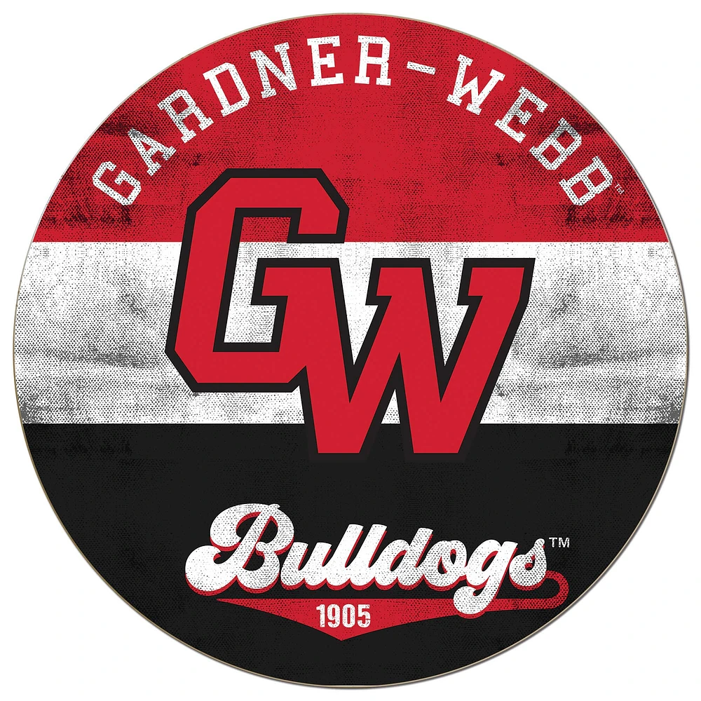 Gardner-Webb Bulldogs 20'' x 20'' Retro Logo Circle Sign